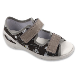 Zapatillas para niños Befado PU 063x025 Inserto de cuero negro 1