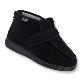 Pantuflas de hombre Dr.ORTO Befado con velcro 987M002 negro, forro plateado(Ag) 4