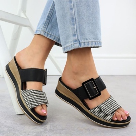 Las sandalias de cuña remonte en D6463-03 RKR786 4