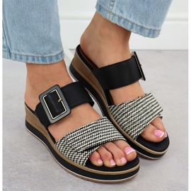 Las sandalias de cuña remonte en D6463-03 RKR786 6