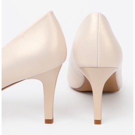 Sergio Leone Elegantes zapatos de tacón de mujer con perlas blancas. blanco 2 Sergio Leone Elegantes zapatos de tacón de mujer con perlas blancas. blanco 2