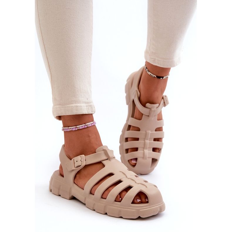 Marquiiz Sandalias Romanas Mujer Espuma Beige Gasaria 2