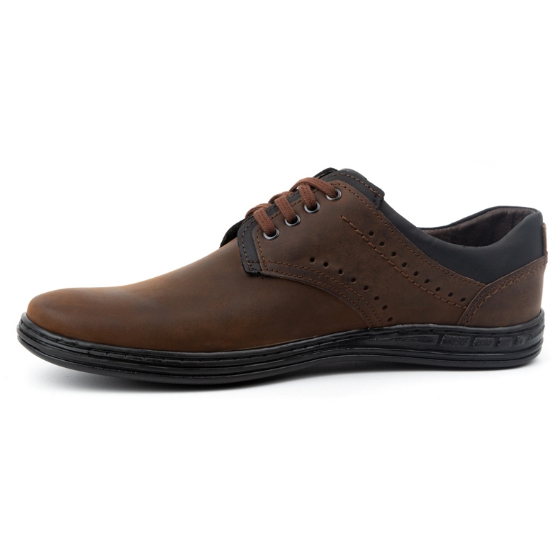 Polbut Zapatos casual hombre piel 402H, marrón oscuro 2