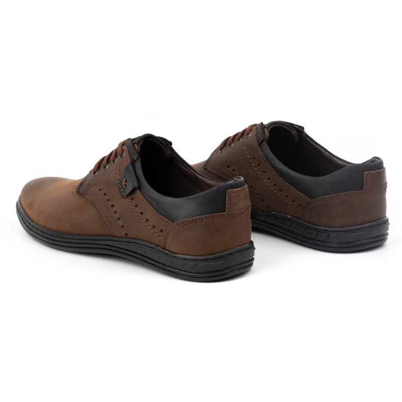 Polbut Zapatos casual hombre piel 402H, marrón oscuro 4
