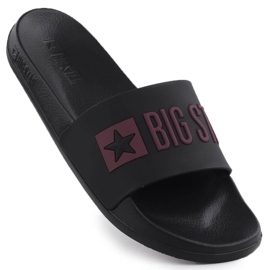 Black Big Star SS274708 Flápes de playa de la playa negro 4