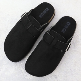Zapatillas para mujeres construidas -en gamuza de gamuza Big Star SS274736 negro 3