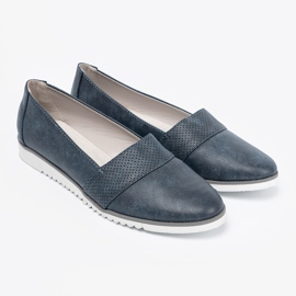 Goodin Mocasines de la marina en una suela blanca 2