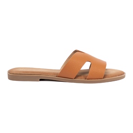 Shelvt Zapatillas para mujeres caramelo con recortes 2