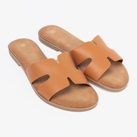Shelvt Zapatillas para mujeres caramelo con recortes 3