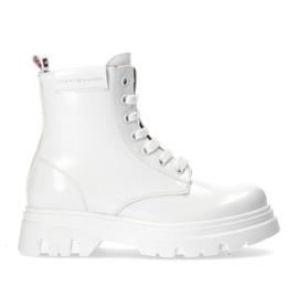 Tommy Hilfiger Botín Lacu Up Mujer T4A5-33039-1453100-100 blanco 6