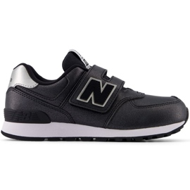 Zapatillas New Balance con cierre de velcro PV574FM negro 6