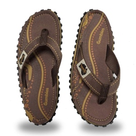 Gumbies Flip-flops de isleño japonés unisex aborigen gu-ffisl095 marrón 12