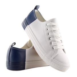 Deportivas bicolor blancas BK378 WHITE / D.BLUE blanco 1 Deportivas bicolor blancas BK378 WHITE / D.BLUE blanco 1