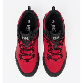 Zapatos de trekking de hombre con suela roja DK gruesa negro 2