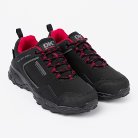 Zapatos trekking mujer DK impermeable negro y rojo 3