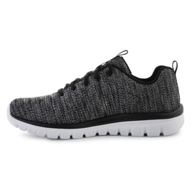 Zapatos skechers elegante fortuna retorcida m 12614-bkw negro 4