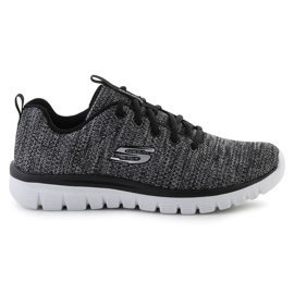 Zapatos skechers elegante fortuna retorcida m 12614-bkw negro 6