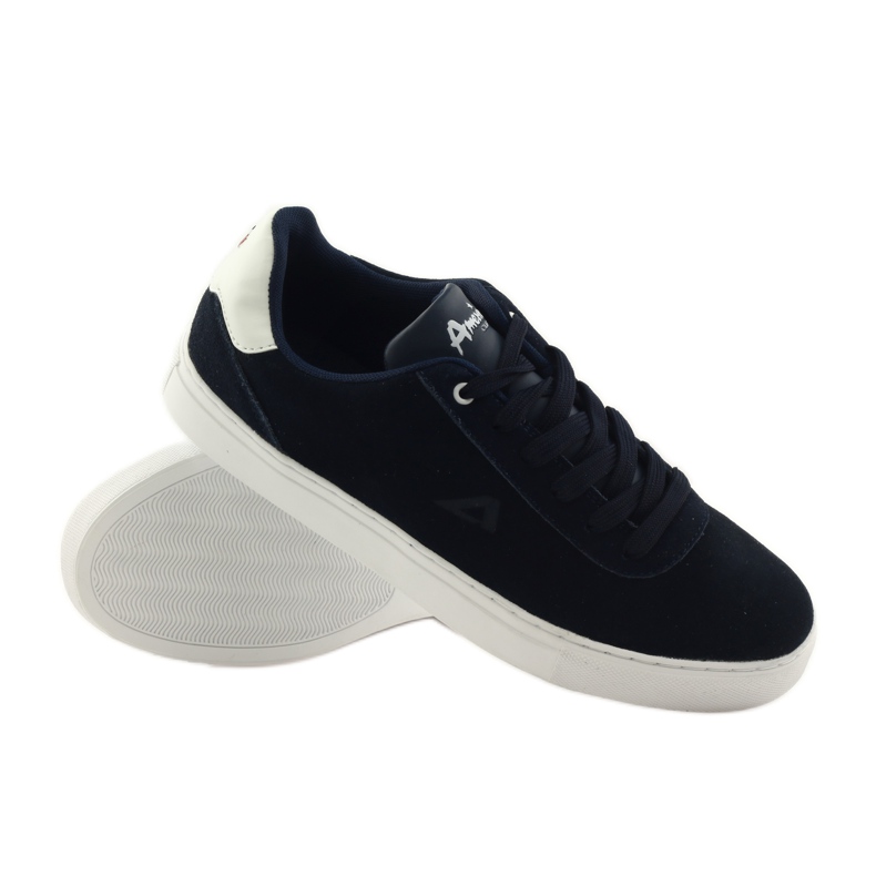 American Club Zapatos de hombre sneakers American 17003 sneakers azul marino 3