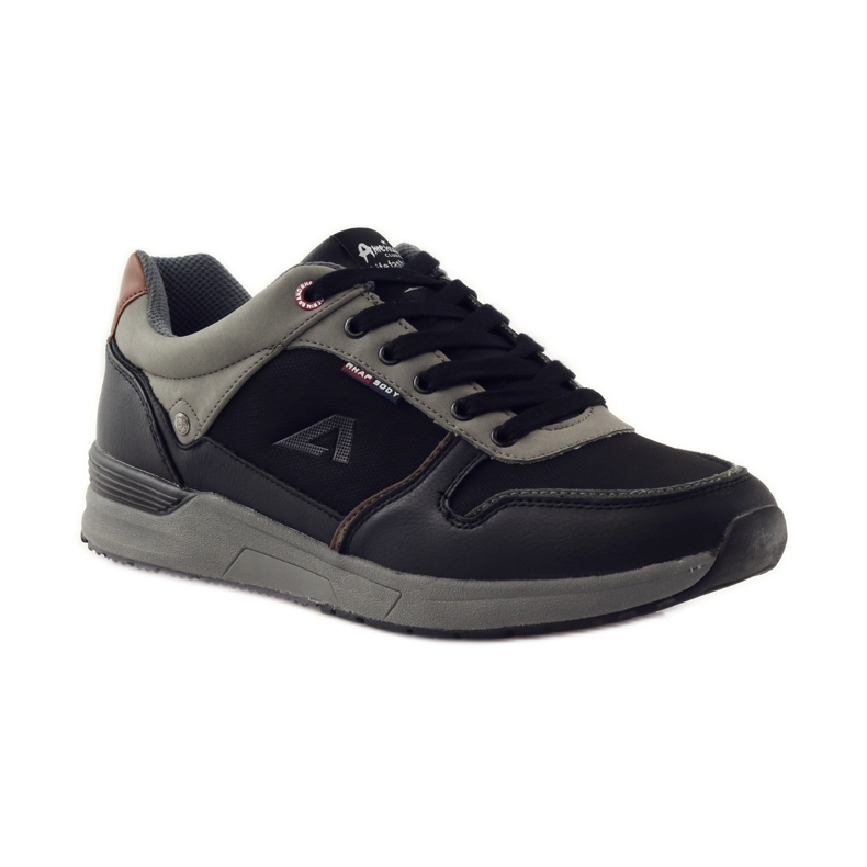 American Club American 610184 zapatillas deportivas de hombre negras. negro gris 1