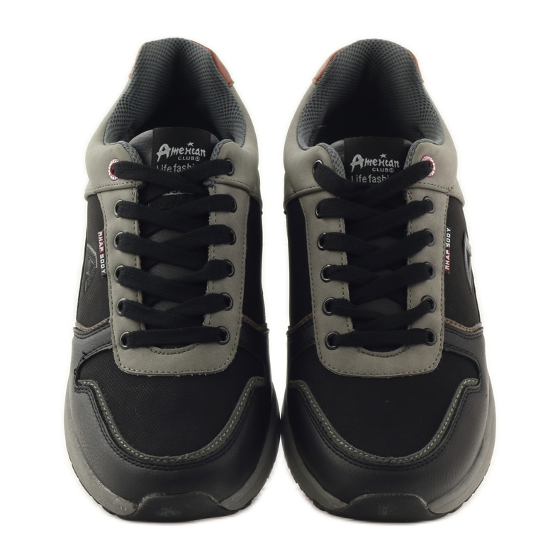 American Club American 610184 zapatillas deportivas de hombre negras. negro gris 4