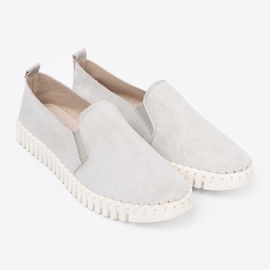 Goodin Zapatillas de zapatillas gris claro con inserciones flexibles 2
