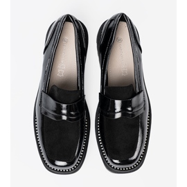 Goodin Mocasines barnizados con pernos negro 5