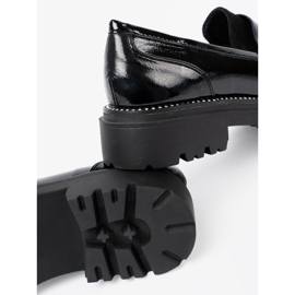 Goodin Mocasines barnizados con pernos negro 2