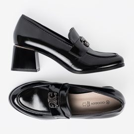 Goodin Zapatos barnizados con decoración plateada negro 5