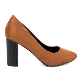 Goodin Bombas de color marrón claro en un poste negro 2
