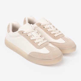 Sergio Leone Zapatillas blancas y beige femeninas 5