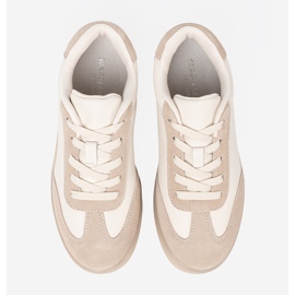 Sergio Leone Zapatillas blancas y beige femeninas 7