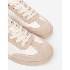 Sergio Leone Zapatillas blancas y beige femeninas 10