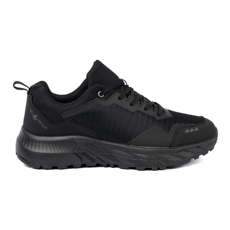 Shelvt Zapatillas negras con un textil McArthur Upper negro 2