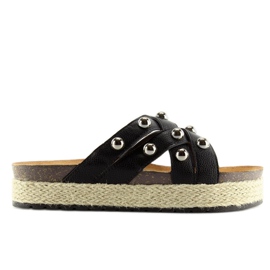 Alpargatas negras CK22P zapatillas negras negro 3