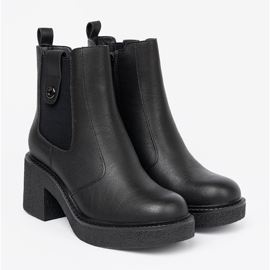 Elegantes botas negras con un inserto flexible de Sergio Leone negro 3
