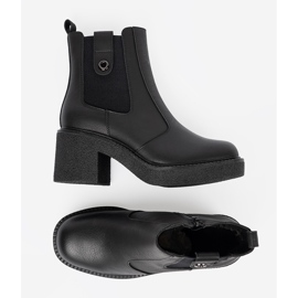 Elegantes botas negras con un inserto flexible de Sergio Leone negro 4