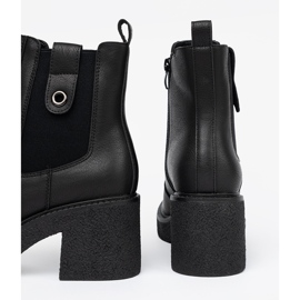 Elegantes botas negras con un inserto flexible de Sergio Leone negro 6
