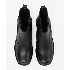 Elegantes botas negras con un inserto flexible de Sergio Leone negro 1