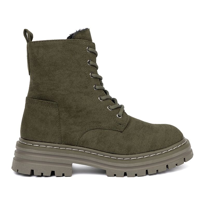 Botas para mujeres de color verde oscuro con acabado de gamuza Sergio Leone 2