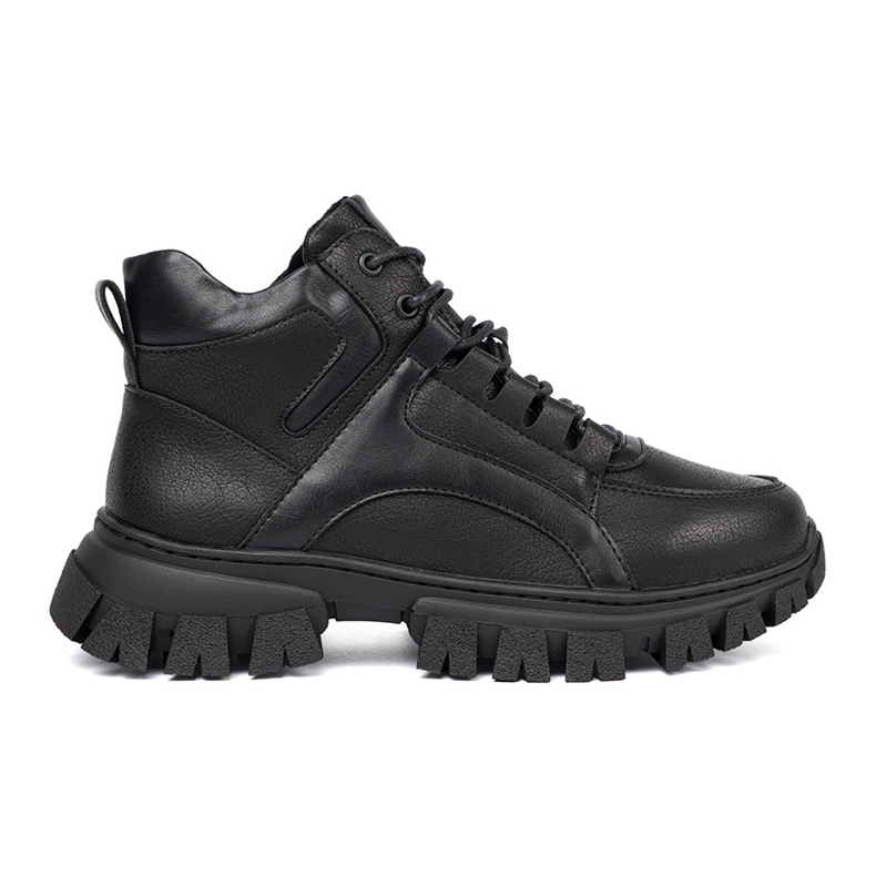 Botas de caminata de encaje negro con una suela gruesa Sergio Leone 2 Botas de caminata de encaje negro con una suela gruesa Sergio Leone 2