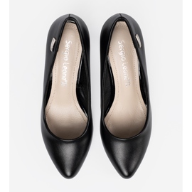 Elegantes tacones altos negros Sergio Leone 4