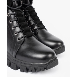 Botas negras con un control deslizante masivo y de Sergio Leone negro 6