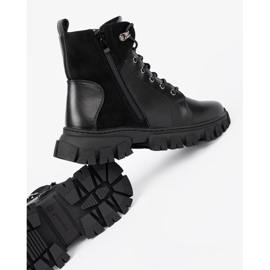 Botas negras con un control deslizante masivo y de Sergio Leone negro 1