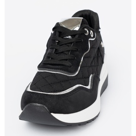 Shelvt Zapatillas cuña mujer negras negro 1