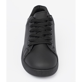 Shelvt Zapatillas negras con un acabado mate y un cordón negro 6