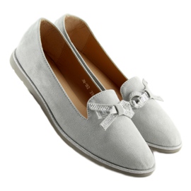 Gris Mocasines mujer JN-182 gris 4