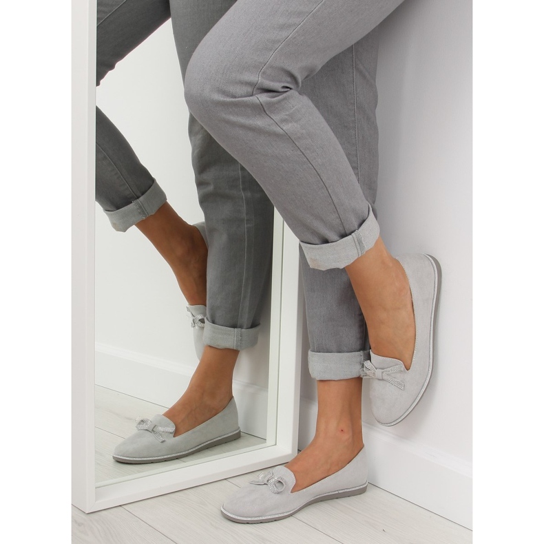 Gris Mocasines mujer JN-182 gris 1