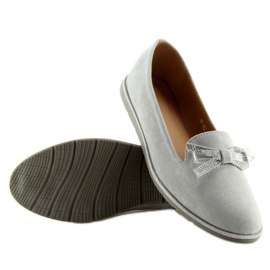 Gris Mocasines mujer JN-182 gris 5