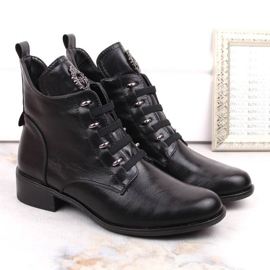 Botines de tacón plano con aislamiento Jezzi W JEZ412A, negro 12