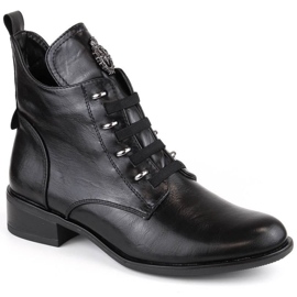 Botines de tacón plano con aislamiento Jezzi W JEZ412A, negro 15